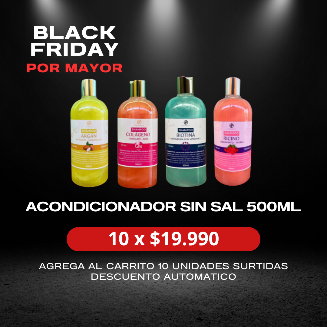 10 Acondicionadores sin Sal Surtidos 500ml