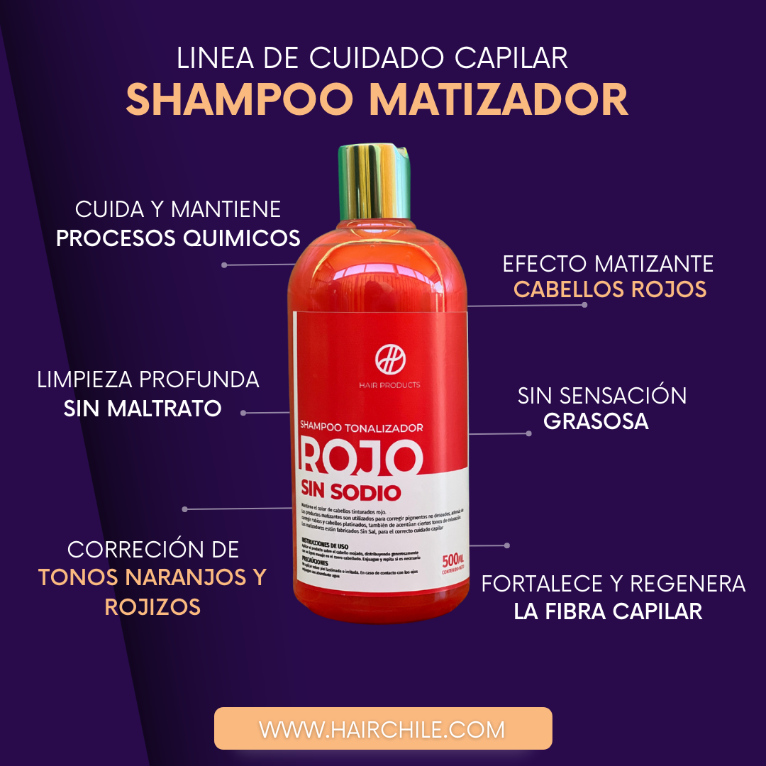 Shampoo Matizante Rojo 500ml