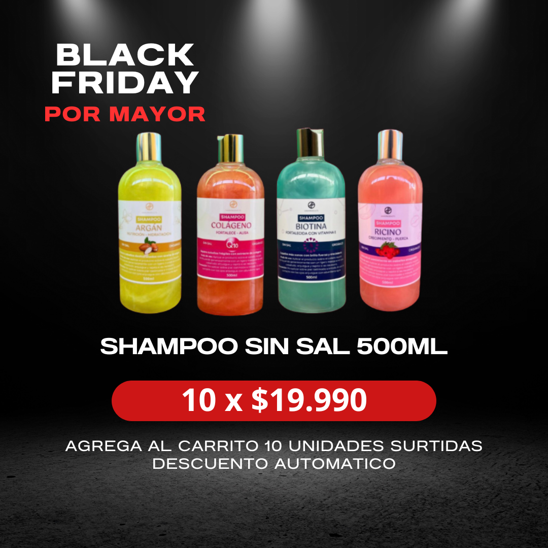 10 Shampoo sin sal Surtidos 500ml