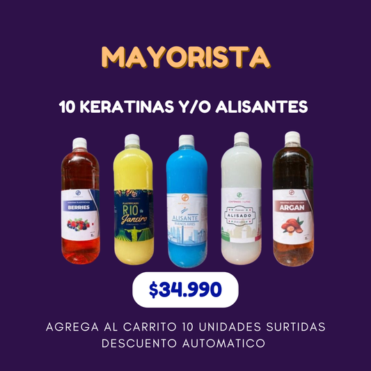 10 Keratina y Alisantes Surtidas 1 L