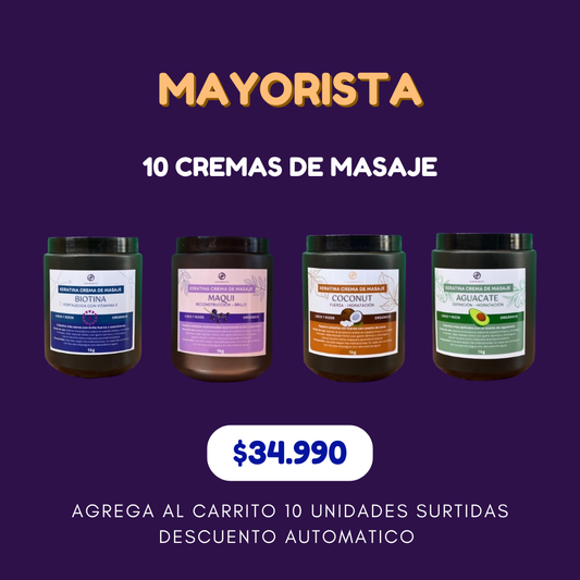 10 Cremas de Masaje Surtidas 1Kg