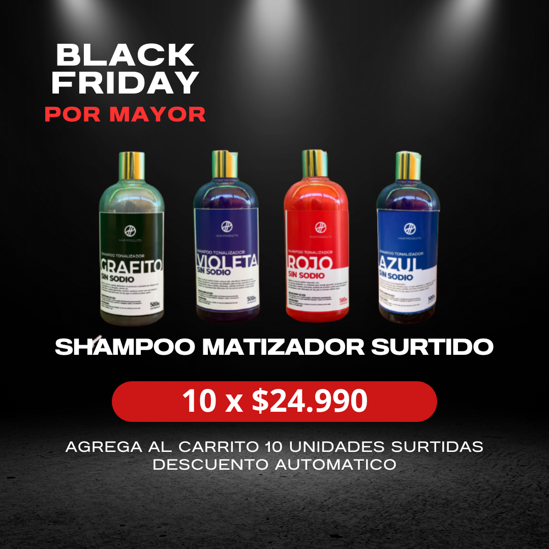 10 Shampoo Matizador Surtidos 500ml