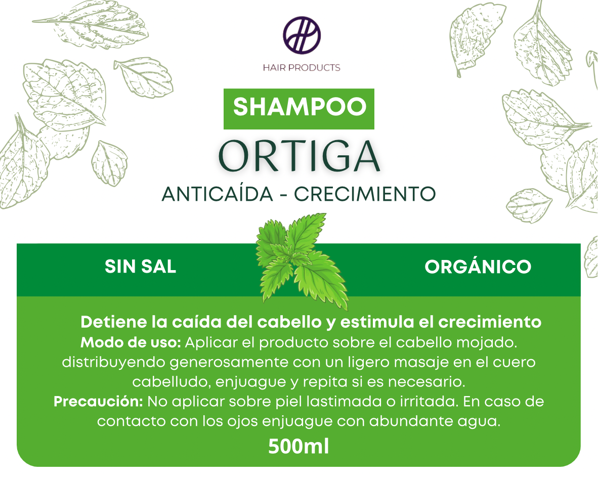 Shampoo sin sal de Ortiga