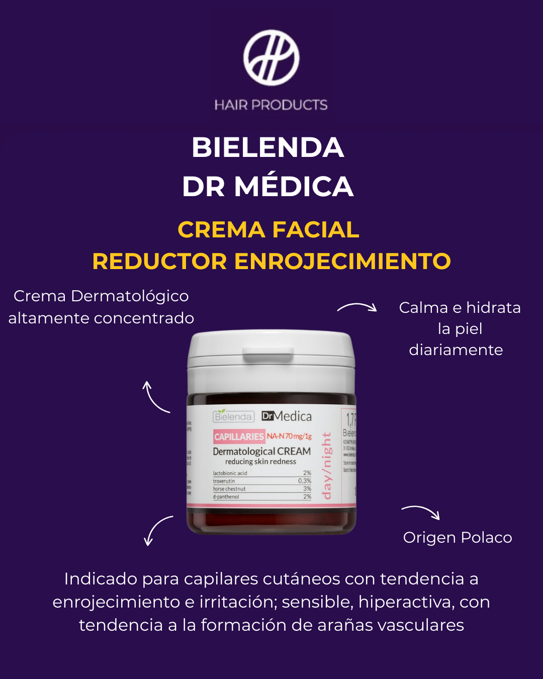 Crema Facial Reductor Enrojecimiento - Bielenda