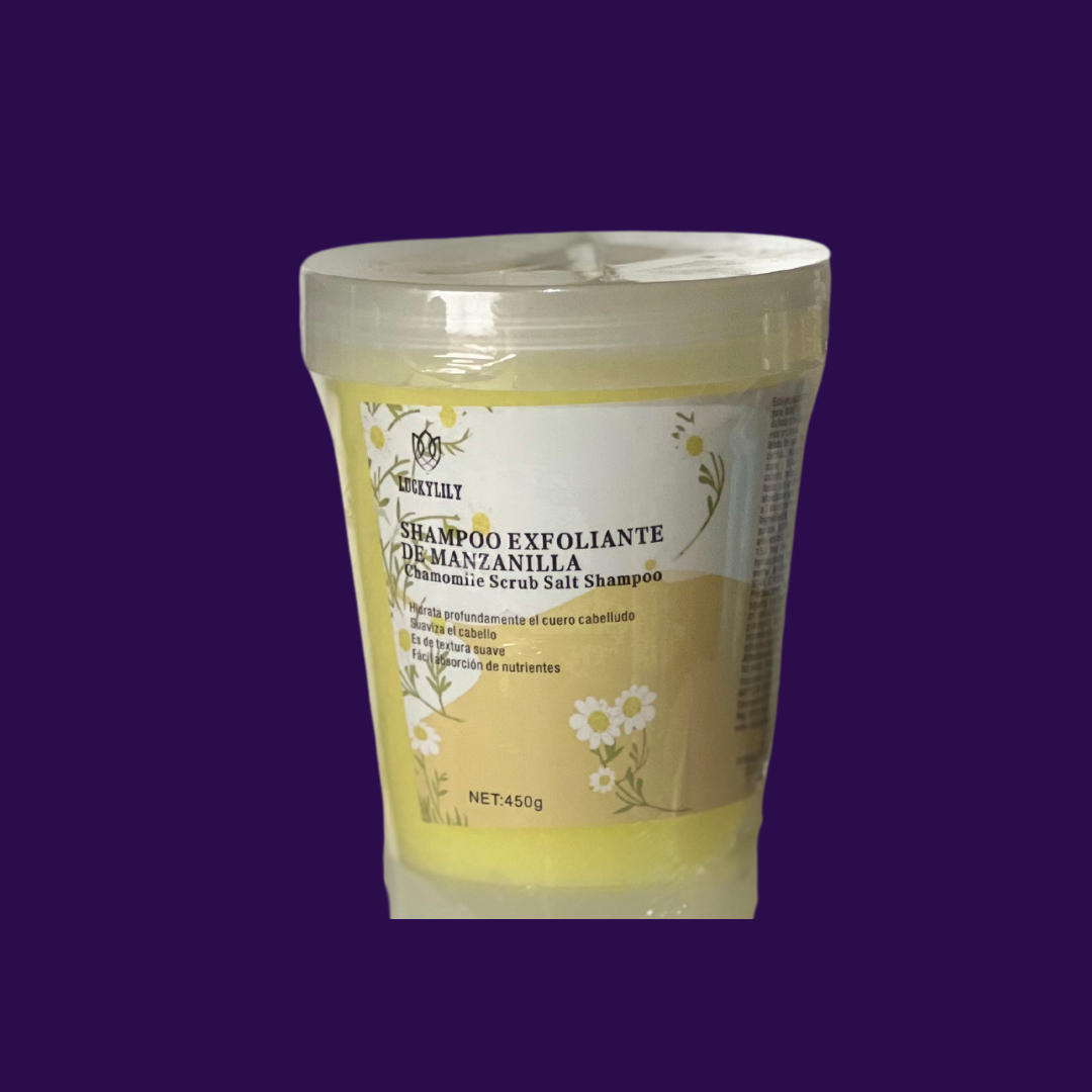 Shampoo exfoliante de manzanilla