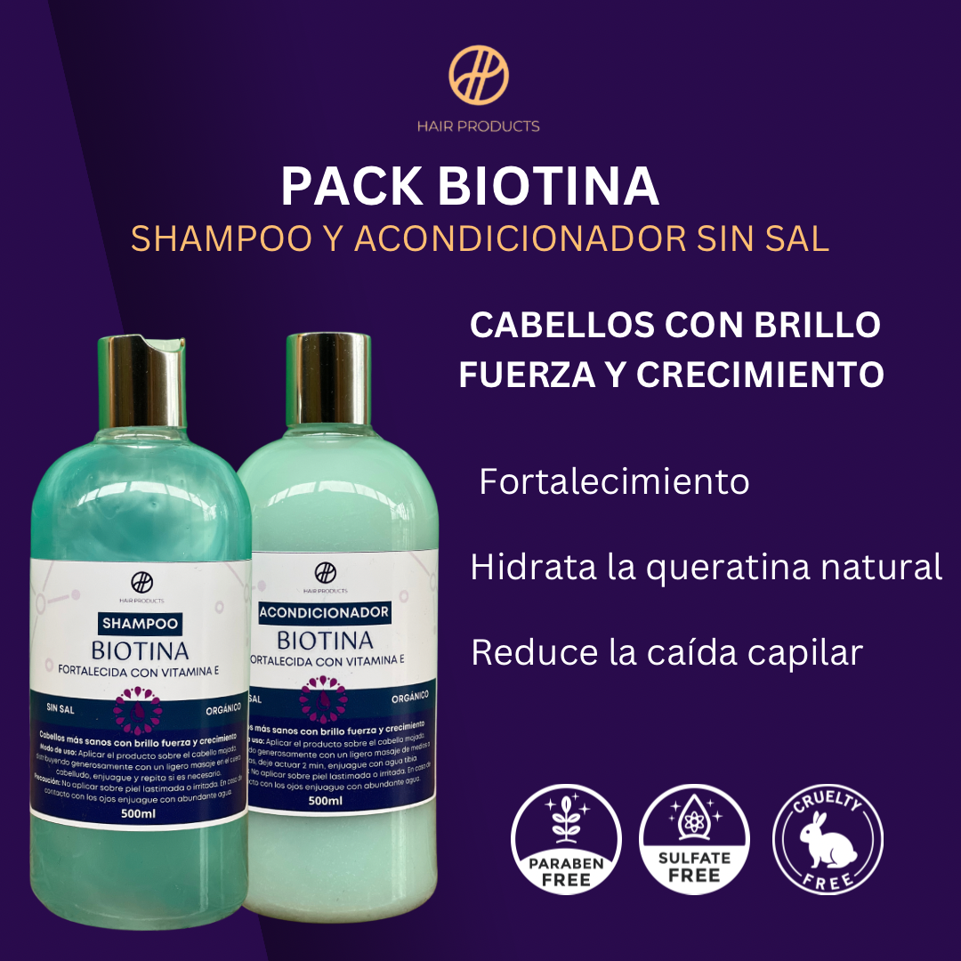 Shampoo sin sal de Biotina