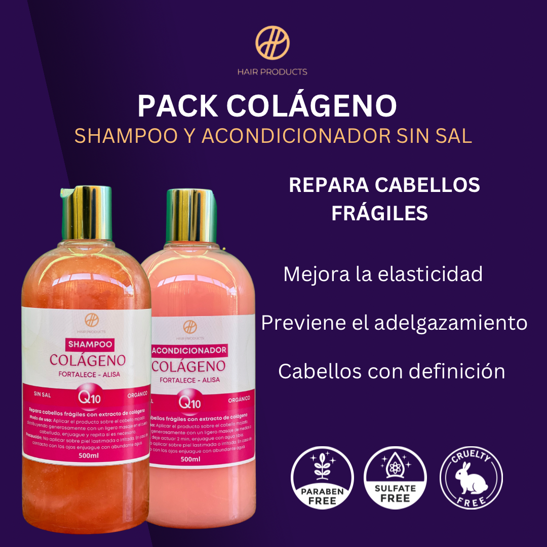 Shampoo sin sal de Colágeno