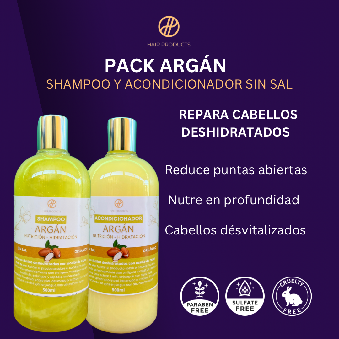 Shampoo sin sal de Argán