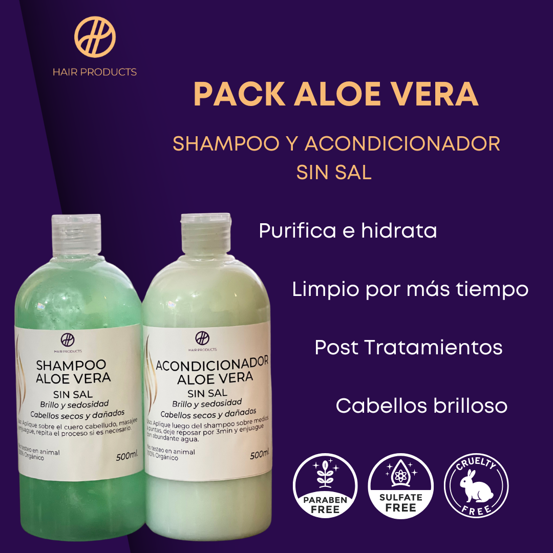 Shampoo sin sal de Aloe Vera