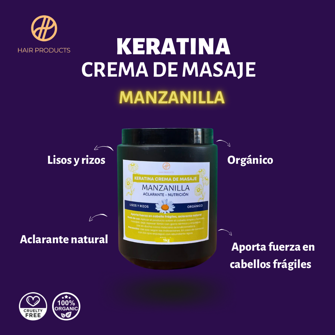 Keratina crema de masaje Manzanilla 1kg