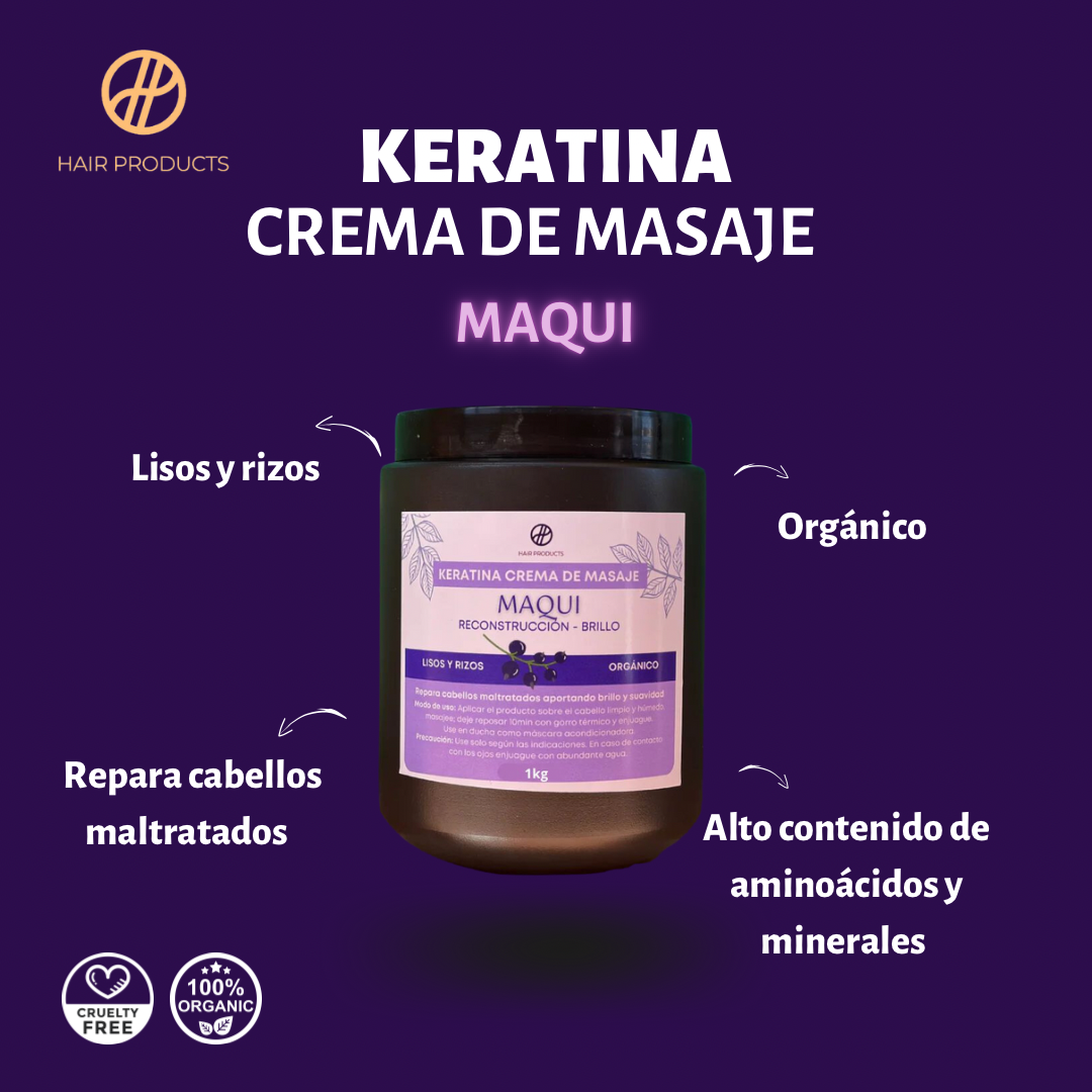 Keratina crema de masaje Maqui 1kg